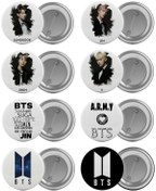 Resim Bts Çanta Rozeti Seti 8 Adet En Büyük Boy 5.8Cm Iğneli Broş (525057014) 