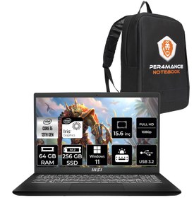 Resim MSI Modern 15 F13MG i5 1335U 64GB 256GB SSD 15.6" FHD 60Hz W11P Taşınabilir Bilgisayar & PER4 ÇANTA 