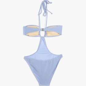 Resim Koton Mayokini Halter Yaka Parlak Arkası Kopçalı Astarlı Lila 4sak20139mm Lila 