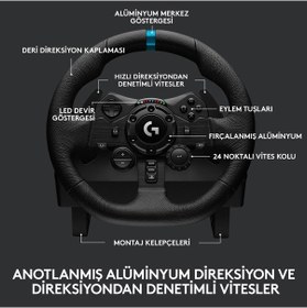 Resim Logitech G G923 Driving Force Yarış Direksiyon Seti 