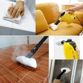 Resim Karcher Sc Serisi Için Cam Silme Aparatı ve Mikrofiber Bez Seti 3'lü, Sc1 Sc2 Sc3 Sc Sc5 Modeller ile Uyumlu Cam Silme Aparatı ve 3'lü Mikrofiber Bez Seti 