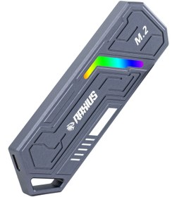 Resim RaXius DK03 USB-A/Type-C Kablolu RGB 512GB 22x80 M.2 NVMe Taşınabilir Harici SSD 