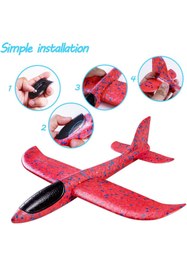 Resim shop Epp Silikonlu Köpük Planörü Uçak Çocuk Eğitici Model Oyuncak Kırmızı 