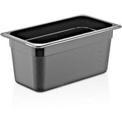 Resim GastroPlast GN 1/3-150 mm Gastronom Küvet, Polikarbon, Siyah 