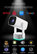 Resim Omaze Powerbank Bataryalı Taşınabilir Android Projeksiyon Cihazı Ultra Hd Ev Sinema Projektörü Rgb Işıklı 