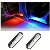 Resim Willowhaven 2 Adet Led Kapı Açma Çarpışma Önleyici Işık, Usb Şarjlı, Renk Değiştirir, Uzun Basma İle Kapanır, Araç Işığı 