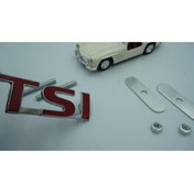 Resim Volkswagen Dk Tuning Tsi Logo Ön Panjur Vidalı 3d Krom Metal Logo Amblem 