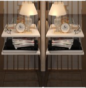 Resim Kenzlife komodin guiseppe 2 li set byz komidin 39*19 2 parça duvara monte askı aparatlı (mng) 