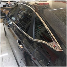 Resim Fvtuningotoaksesuar Honda Cıvıc 2022 Fe1 Için Uyumlu Krom Cam Alt Çıtası 8 Parça 