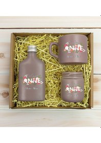 Resim Bk Gift Kişiye Özel İsimli Dtf Anne Temalı Mat Gri Kahve Fincanı & Kolonya & Mum Hediye Seti-1, Anneye Hediye, Anneler Günü Hediyesi Kobitmeyencom3095 