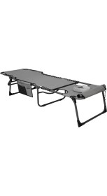 Resim Kingcamp Magnolia B10 Hands-Free Premium 7 Kademeli Katlanır Şezlong Grey 