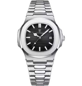 Resim Dofolink Erkekler İçin 30m Su Geçirmez İnce Kasa 41mm Kvarc Kol Saati - Paslanmaz Çelik Kasa Ve Kordon, Mineral Cam Gözlük, Takvim Fonksiyonu Siyah 