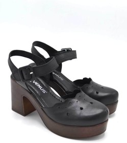 Resim Venüs Apartman Topuk %100 Deri Sandalet Siyah 