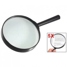 Resim -plastik Siyah Yuvarlak Kolu 100mm Dia Büyüteç 5x Büyüteç 