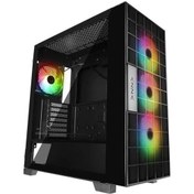 Resim Rampage AZZA V2 Temperli Camlı Siyah 4-12CM ARGB Fan + Type-C ATX Mid-T Gaming Oyuncu Kasası 