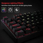 Resim Redragon K582-US Surara RGB LED arkadan aydınlatmalı QWERTY mekanik oyun klavyesi, 104 tuşlu, ABD düzeni (kırmızı şalter – ABD düzeni) 
