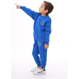 Resim Toontoy Kids Toontoy Erkek Çocuk Nakışlı Eşofman Takım Saks Mavisi 