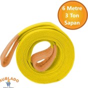 Resim Vinç Sapan Polyester Spanzet 3 Ton 6 Metre Sarı Sağlam Yük Kaldırma Taşıma Indirme Caraskal Halat 