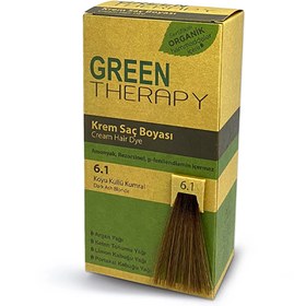 Resim Green Therapy Krem Saç Boyası 6.1 Koyu Küllü Kumral - Gratis 