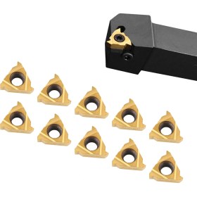 Resim Tenfowee 10 Adet 11ır A60 Model Cnc Karbür Uçları - Paslanmaz Çelik Ve Çelik Parçalar İçin, Dayanıklı, Isı Ve Aşınma Dirençli Altın Renkli Kutulu Set 