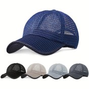 Resim EDIKO Nefes Alabilen Mesh Beyzbol Şapkası, Kamp, Yürüyüş, Piknik, Güneş Koruma İçin Unisex Spor Şapkası, Dokuma Kumaş Malzeme, Toka Kapatma, Elde Yıkanabilir - Çoklu Renkler Mevcut 