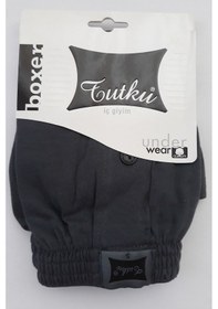 Resim Tutku Erkek Gri Penye Düğmeli Boxer 6'Lı Paket 001 