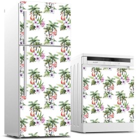 Resim Jasmin2020 Buzdolabı Ve Bulaşık Makinası Sticker Kaplama Etiketi Flamingo 