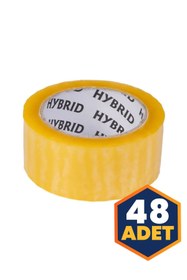 Resim Hybrid Koli Bandı Şeffaf Akrilik Yellowish HYBRID 45 mm x 100 m - 48 adet 