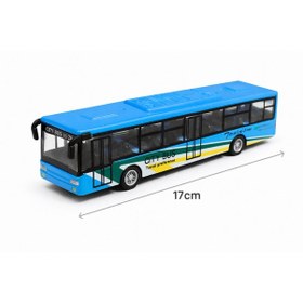 Resim Oyuncak Şehir Otobüsü Çek Bırak Sürtmeli City Bus Modeli Mavi 