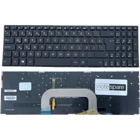 Resim Notespare Asus ile Uyumlu VivoBook Pro 17 A705, 17 D705, 17 F705 Notebook Klavye Işıklı Siyah TR 