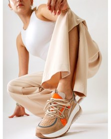 Resim Takako Bej Süet-deri Bağcıklı Spor Ayakkbı 001 