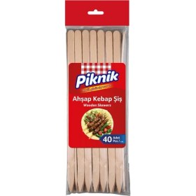 Resim Storemax Piknik Ağaç Kebap Şiş 40'lı 114 