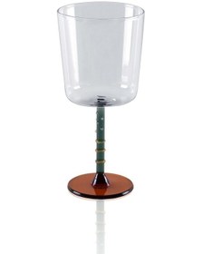 Resim The Mia Line Şarap Kadehi Yeşil 300 Ml Şeffaf 