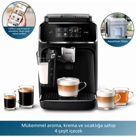 Resim Philips Latte Tam Otomatik Espresso Kahve Makinesi Digital Panel Kusursuz Aroma 4 Özel Kahve Seçeneği 