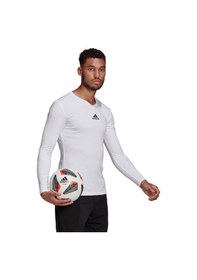 Resim Adidas Team Base Tee Erkek Uzun Kollu Antrenman Tişörtü Beyaz Beyaz 