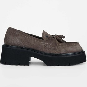Resim Tamer Tanca Kadın Hakiki Deri Gri Loafer Ayakkabı 33 5030 Bn Ayk Sk23/24 Grı Suet Gri 