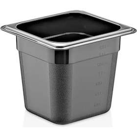 Resim Gastroplast Gn 1/6-150 mm Gastronom Küvet, Polikarbon, Siyah 