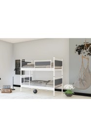 Resim Metalia Gm 128 Star Ahşap Metal Ranza Beyaz-Antrasit Gri 