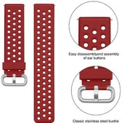 Resim Sunshine022 Fitbit Versa 2 Versa Lite Kırmızı Küçük Nefes Silikon Spor Bileklik 