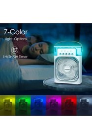 Resim EMİN ENSAR HOME 600 Ml Ultrasonik Hava Vantilatörü Nemlendirici Fan Pervane Buhar Makinesi Ve Buzlu Klima 