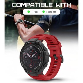 Resim Amazfit T-Rex/T-Rex Pro Akıllı Saat Uyumlu Yumuşak Yedek Kayış - Nefes Alabilen Spor Bant, Amazfit T-Rex Akıllı Saat ile Uyumlu, Erkek ve Kadınlar için Unisex Bileklik, Kolay Kurulum (Pro için Alet Gerekmez) 
