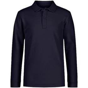 Resim Mood Agenda Kız Çocuk Uzun Kol Polo Yaka Okul T-shirt Lacivert 