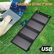 Resim 1 Adet Taşınabilir Katlanabilir USB Güneş Paneli - Cep Telefonu ve Tablet Şarjı için, Kamp ve Ev Kullanımına Uygun 