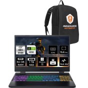 Resim Acer Nitro 5 Intel Core I5 12500H 64GB 1tb SSD RTX4050/6GB 140W 15.6" Fhd 144HzWindows 11 Pro Taşınabilir Bilgisayar & Per4 Çanta NHQLZEY002P373 