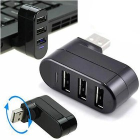 Resim Wozlo 3 Port 180 Derece Dönebilen Dirsek USB Hub Çoğaltıcı Çoklayıcı Pc Laptop 