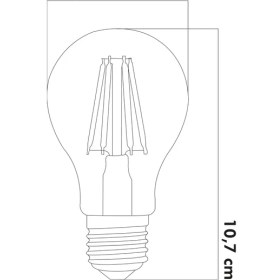 Resim E27 Heka Rustik LED Filamanlı Ampul 6W 2500k Gün Işığı A60 Duy Tipi Enerji Tasarruflu 