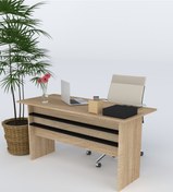 Resim KODIGU Palma Serisi Ofis Çalışma Masası - Ofisdesk Palma-office-desk - Sonoma 