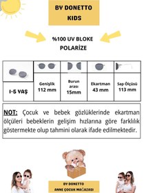 Resim By Donetto Yeni-unisex ( 1-5 Yaş ) Polarize Şeffaf Çocuk Güneş Gözlüğü 