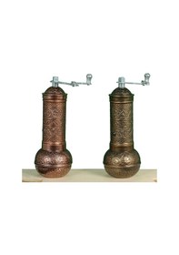 Resim Antik Sarı Değirmen Osmanlı Motifli Kahve ve Karabiber Öğütücü 