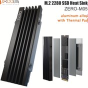 Resim ID-SOĞUTMA M.2 2280 SSD Isı Emici ZERO-M05 - Termal Pedli Alüminyum Alaşım, Katı Hal Sürücüleri için Verimli Soğutma, Siyah Radyatör Tasarımı, Standart M.2 2280 SSD Kartları ile Uyumlu, Geliştirilmiş SSD Performansı | Kanallı Isı Emici | Alüminyum Alaşımlı Lavabo 
